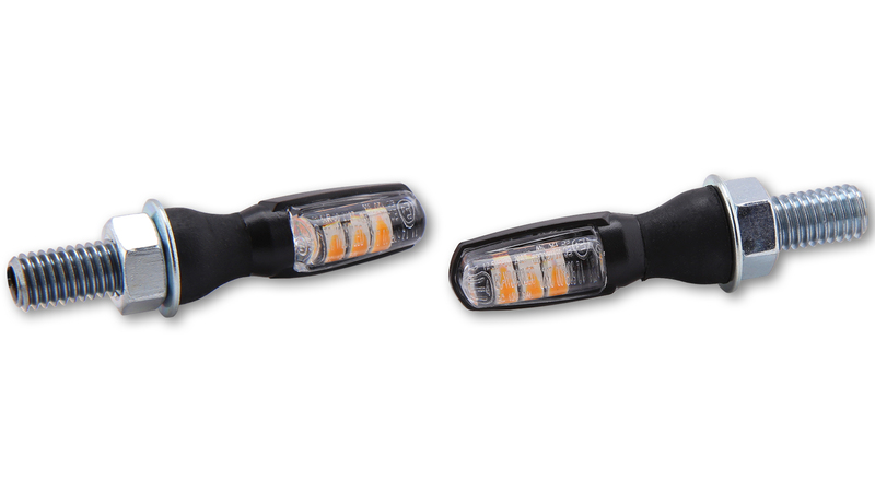 HIGHSIDER Smart Spark LED Blinker Gehäuse Schwarz / Linse Klar (Paar), Vorn & Hinten – Bild 4
