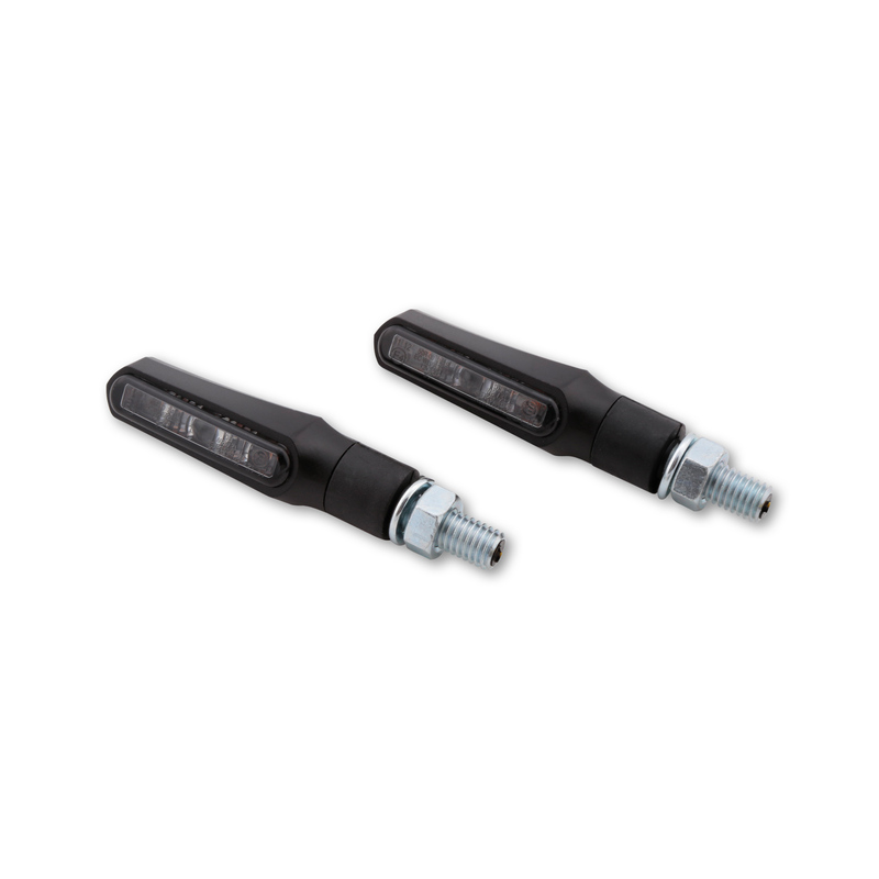 HIGHSIDER Smart Shorty-Fin LED Blinker Gehäuse Schwarz / Linse Rauchgrau (Paar), Vorn & Hinten – Bild 5