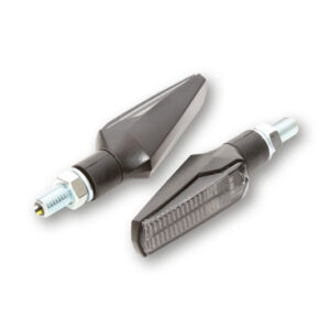 HIGHSIDER Smart Fineline LED Blinker Gehäuse Schwarz / Linse Rauchgrau (Paar), Vorn & Hinten