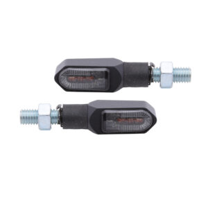 HIGHSIDER Smart Namiko-TS LED 2in1 Blinker-Positionsleuchten-Kombination Gehäuse Schwarz / Linse Rauchgrau (Paar), Vorn