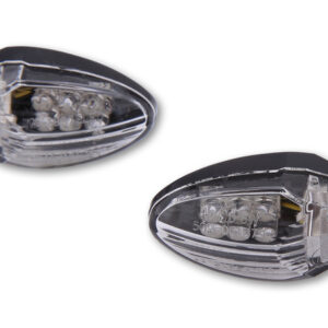 HIGHSIDER Smart Drop LED Blinker Gehäuse Schwarz / Linse Klar (Paar), Vorn & Hinten