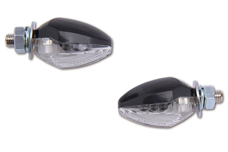 HIGHSIDER Smart Drop LED Blinker Gehäuse Schwarz / Linse Klar (Paar), Vorn & Hinten – Bild 4