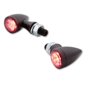HIGHSIDER smart Sixteen Bullet LED Rück-, Bremslicht, Blinker Schwarz/Getönt 3in1, E-Geprüft (Paar)