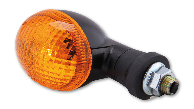 HIGHSIDER Smart Mini Glühlampen Blinker Gehäuse Schwarz / Linse Orange (Paar), Vorn & Hinten