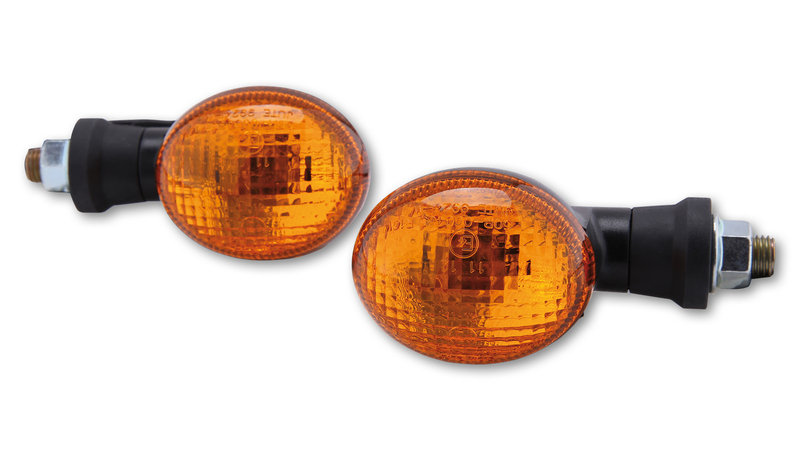 HIGHSIDER Smart Mini Glühlampen Blinker Gehäuse Schwarz / Linse Orange (Paar), Vorn & Hinten – Bild 4