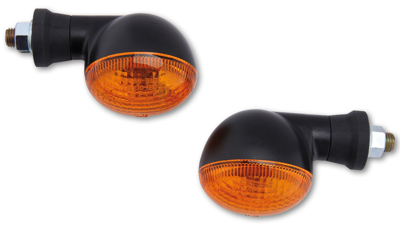 HIGHSIDER Smart Mini Glühlampen Blinker Gehäuse Schwarz / Linse Orange (Paar), Vorn & Hinten – Bild 5