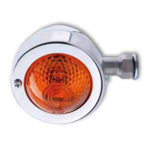 HIGHSIDER Smart Bullet Pike Glühlampen Blinker Gehäuse Chrom / Linse Orange (Stück), Vorn & Hinten