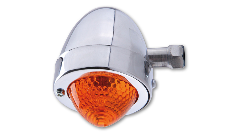 HIGHSIDER Smart Bullet Pike Glühlampen Blinker Gehäuse Chrom / Linse Orange (Stück), Vorn & Hinten – Bild 4