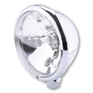 HIGHSIDER smart 5 3/4 Zoll Scheinwerfer Bates Style Chrom E-Geprüft (1Stck)