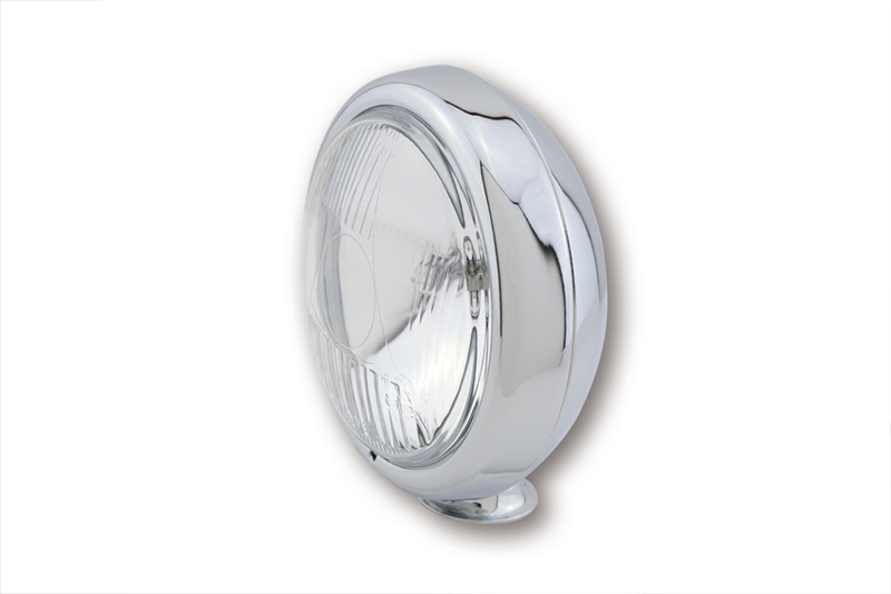 HIGHSIDER smart 4 1/2 Zoll Fernscheinwerfer Chrom Flaches Gehäuse, E-Geprüft (1Stck)