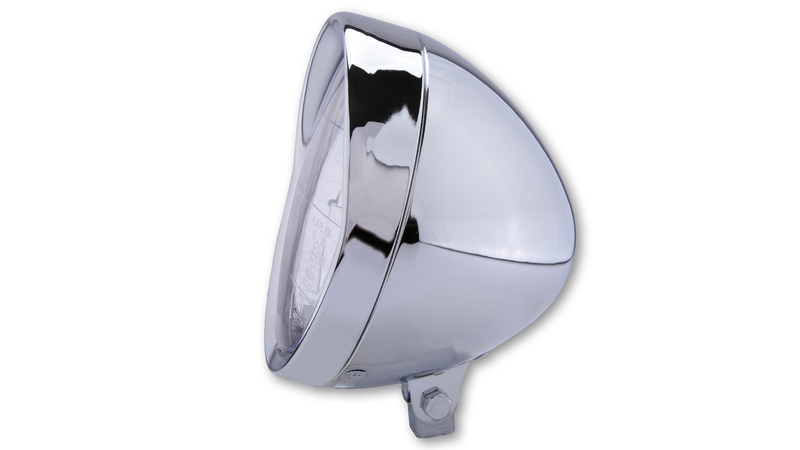 HIGHSIDER smart 6 1/2 Zoll Scheinwerfer Cruiser Chrom Mit Schirm, E-Geprüft (1Stck) – Bild 3