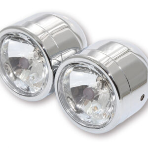 HIGHSIDER smart Set Mit 2 Scheinwerfern Chrom Fernlicht und Abblendlicht, E-Geprüft (Paar)
