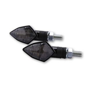 HIGHSIDER Smart Rock LED Blinker Gehäuse Carbon / Linse Rauchgrau (Paar), Vorn & Hinten