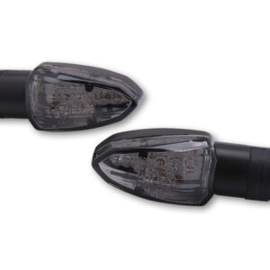 HIGHSIDER Smart Lizzard LED Blinker Gehäuse Schwarz / Linse Rauchgrau (Paar), Vorn & Hinten