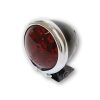 HIGHSIDER smart LED-Rücklicht BATES STYLE, schwarzes Gehäuse m. Chromrahmen, rotes Glas