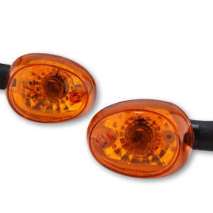 HIGHSIDER Smart Schwarz/Orange Glühlampen Blinker Gehäuse Schwarz / Linse Orange (Paar), Vorn & Hinten