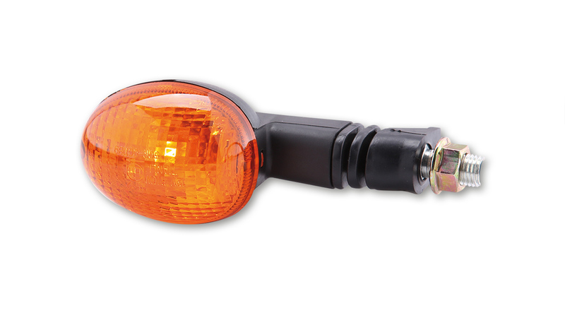 HIGHSIDER Smart Mini Glühlampen Blinker Gehäuse Schwarz / Linse Orange (Paar), Vorn & Hinten