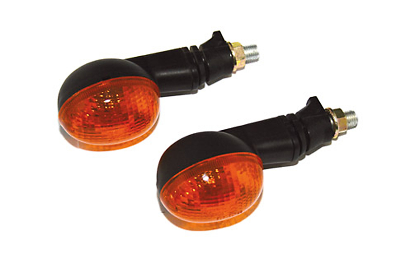HIGHSIDER Smart Mini Glühlampen Blinker Gehäuse Schwarz / Linse Orange (Paar), Vorn & Hinten – Bild 5