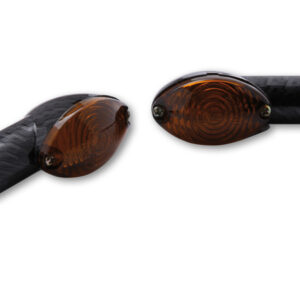 HIGHSIDER Smart Cateye Glühlampen Mini-Blinker Gehäuse Carbon / Linse Rauchgrau (Paar), Vorn & Hinten