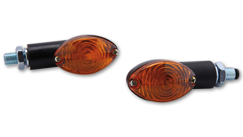 HIGHSIDER Smart Cateye Glühlampen Mini-Blinker Gehäuse Schwarz / Linse Orange (Paar), Vorn & Hinten – Bild 4