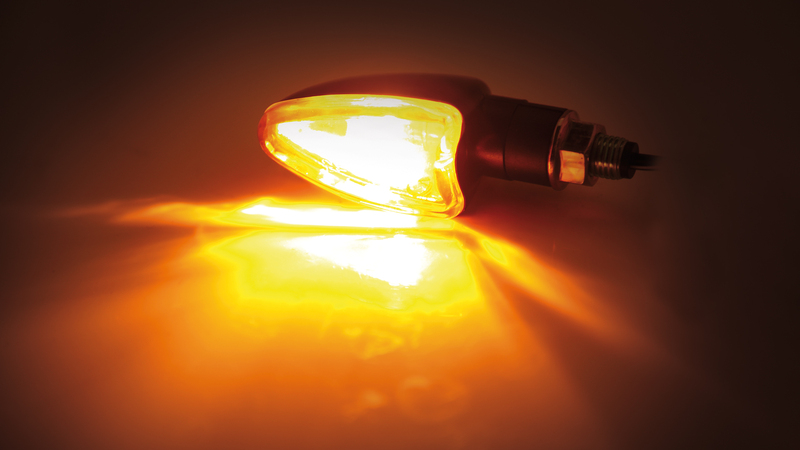 HIGHSIDER Smart Arrow Glühlampen Mini-Blinker Gehäuse Schwarz / Linse Orange (Paar), Vorn & Hinten – Bild 7