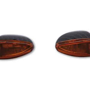 HIGHSIDER Smart Arrow Glühlampen Mini-Blinker Gehäuse Carbon / Linse Orange (Paar), Vorn & Hinten