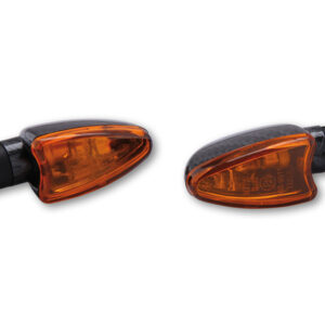 HIGHSIDER Smart Arrow Glühlampen Mini-Blinker Gehäuse Carbon / Linse Orange (Paar), Vorn & Hinten