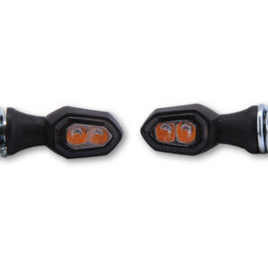 HIGHSIDER Smart Crumb LED Blinker Gehäuse Schwarz / Linse Rauchgrau (Paar), Vorn & Hinten