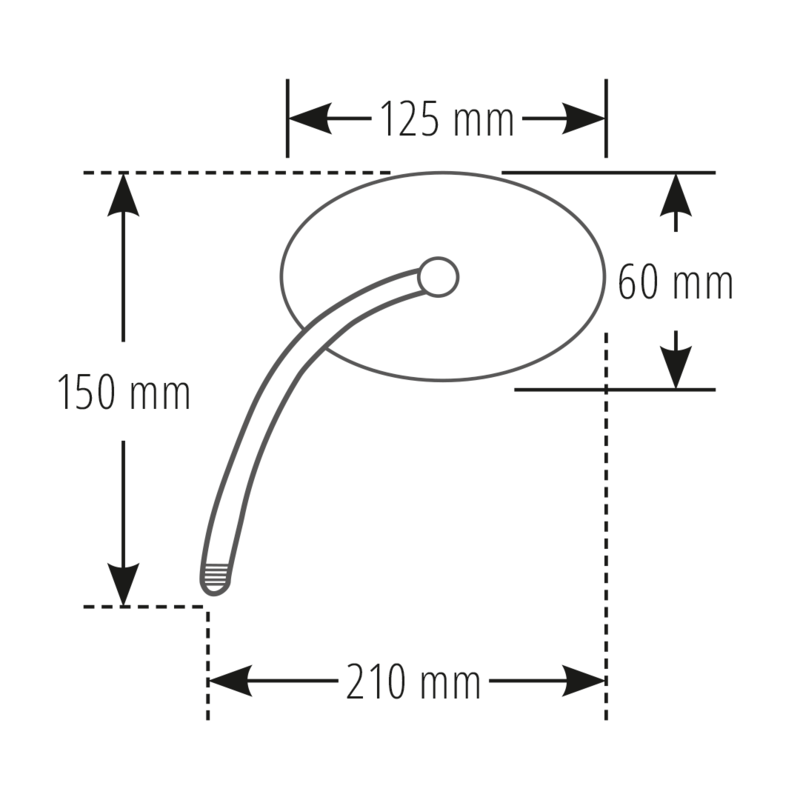 HIGHSIDER smart Lenkerspiegel Schwarz Oval (Paar) – Bild 5