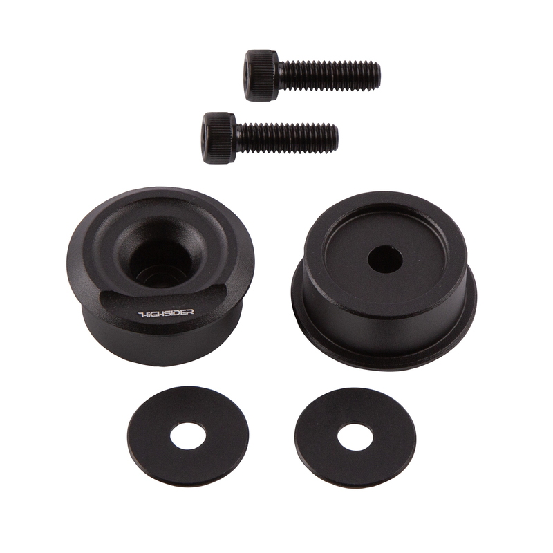 HIGHSIDER pro Spezial-Lenkerende für PIAGGIO VESPA Modelle, Schwarz (Paar)