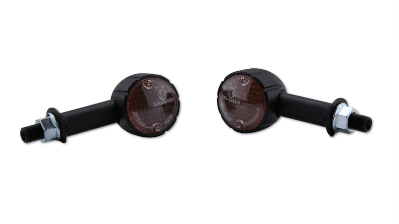 HIGHSIDER Smart Arizona Glühlampen Mini-Blinker Gehäuse Schwarz / Linse Rauchgrau (Paar), Vorn & Hinten