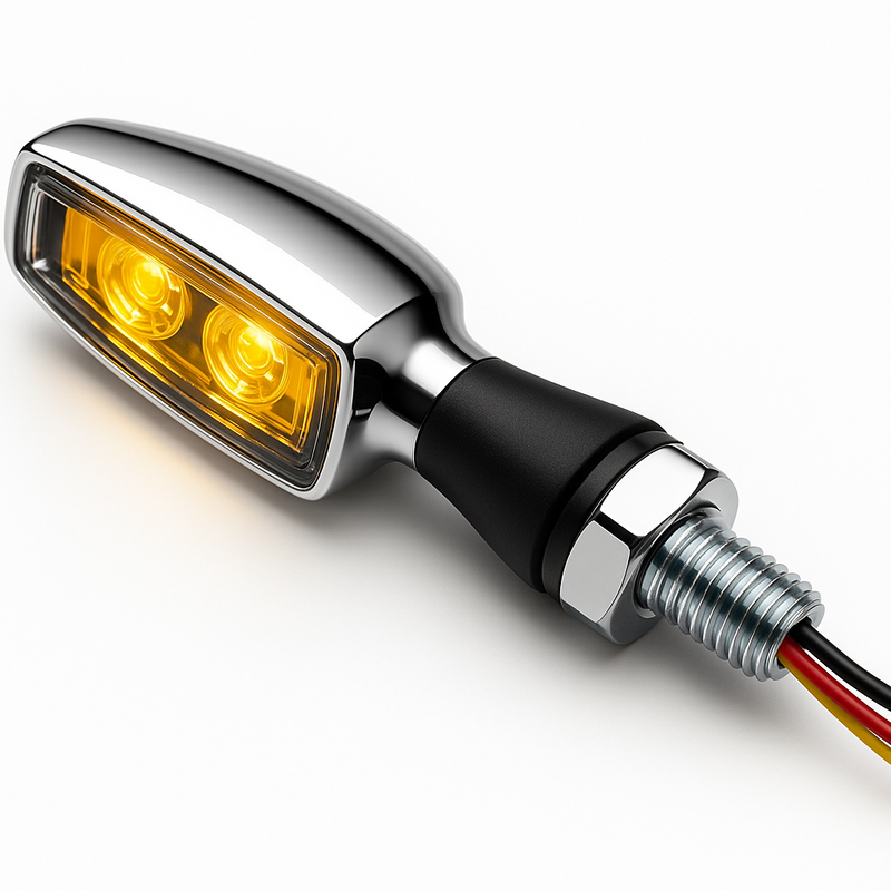 HIGHSIDER Pro Blaze LED Blinker Gehäuse Chrome / Linse Klar (Paar), Vorn & Hinten – Bild 5