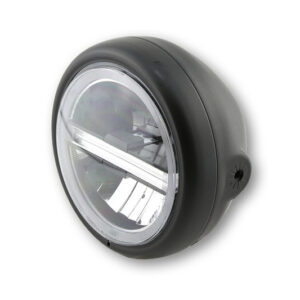HIGHSIDER pro 5 3/4 Zoll Scheinwerfer Pecos Typ 6 LED Schwarz Seitliche Befestigung, Mit TFL