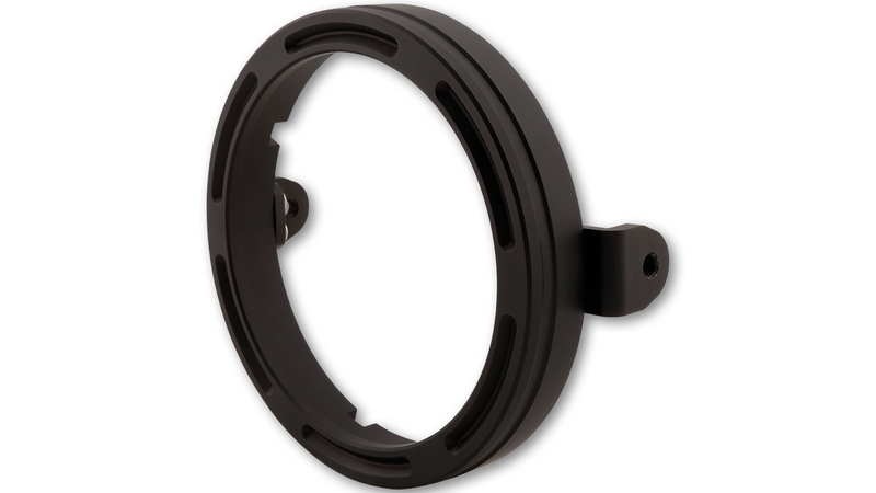 HIGHSIDER pro 5 3/4 Zoll Lampenhalterring Frame-R2 Schwarz CNC, Seitliche Befestigung – Bild 5
