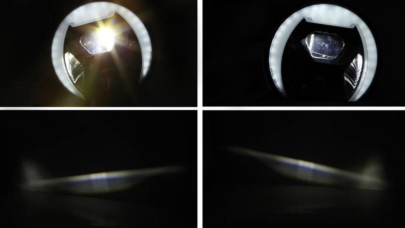 HIGHSIDER pro 7 Zoll Scheinwerfer Frame-R1 Typ 8 LED Schwarz Untere Befestigung – Bild 6