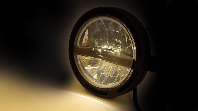 HIGHSIDER pro 5 3/4 Zoll Scheinwerfer Frame-R2 Typ 5 LED Schwarz Seitliche Befestigung – Bild 5