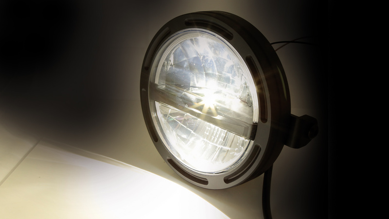 HIGHSIDER pro 5 3/4 Zoll Scheinwerfer Frame-R2 Typ 5 LED Schwarz Seitliche Befestigung – Bild 6