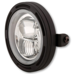 HIGHSIDER pro 5 3/4 Zoll Scheinwerfer Frame-R2 Typ 7 LED Schwarz Seitliche Befestigung