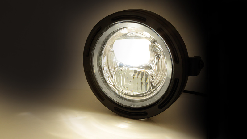 HIGHSIDER pro 5 3/4 Zoll Scheinwerfer Frame-R2 Typ 7 LED Schwarz Seitliche Befestigung – Bild 5