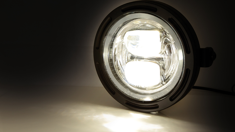 HIGHSIDER pro 5 3/4 Zoll Scheinwerfer Frame-R2 Typ 7 LED Schwarz Seitliche Befestigung – Bild 6