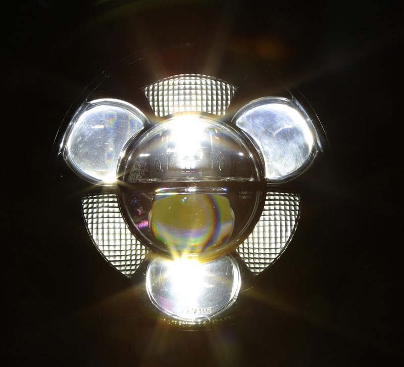 HIGHSIDER pro 7 Zoll Scheinwerfer Frame-R1 Typ 11 LED Schwarz Untere Befestigung – Bild 9