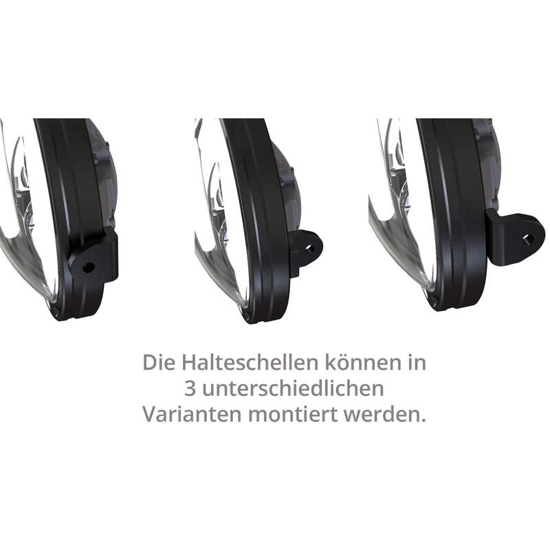 HIGHSIDER pro 7 Zoll Scheinwerfer Frame-R1 Typ 11 LED Schwarz Seitliche Befestigung – Bild 4