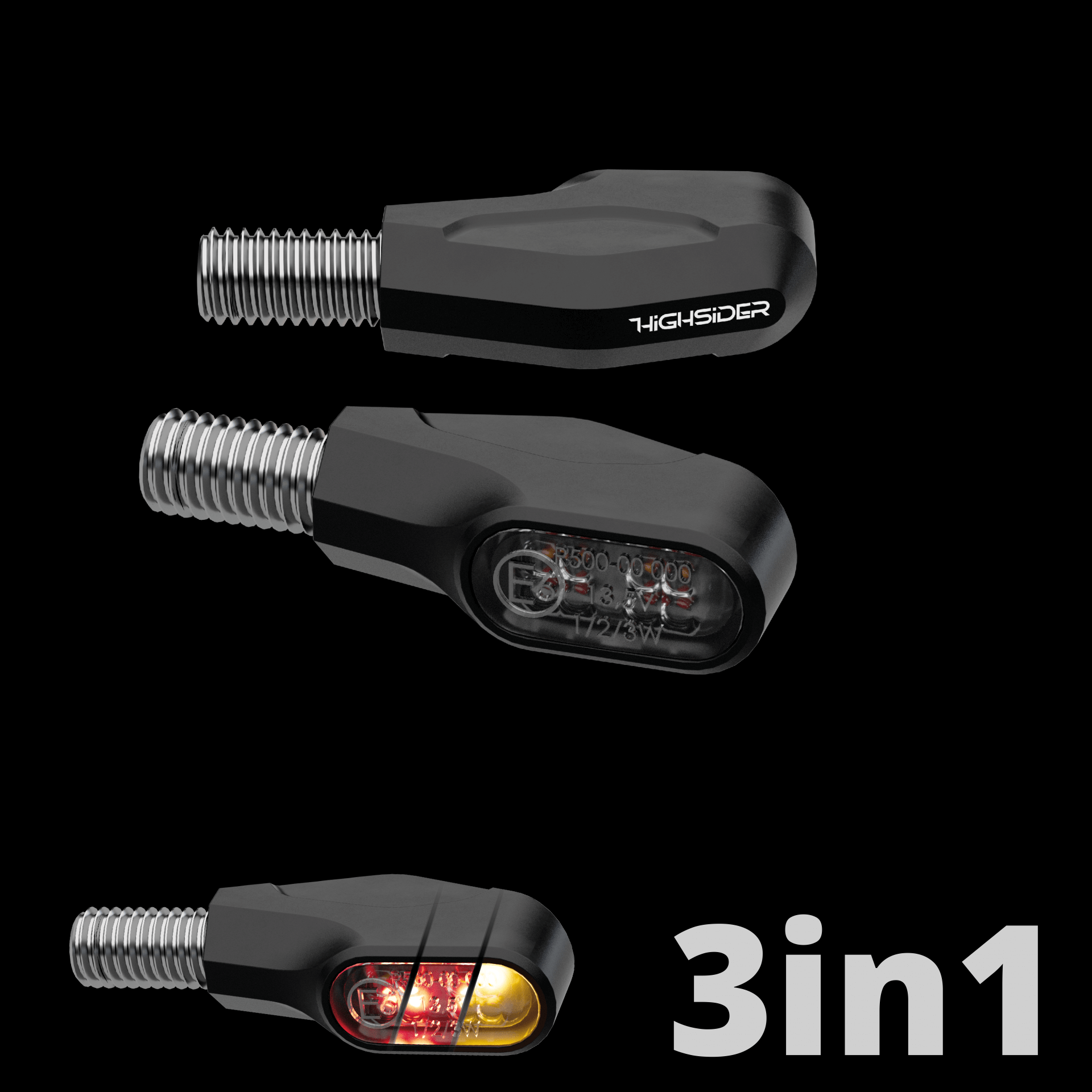 highsider Tylne światło LED VENTURA-X 3w1